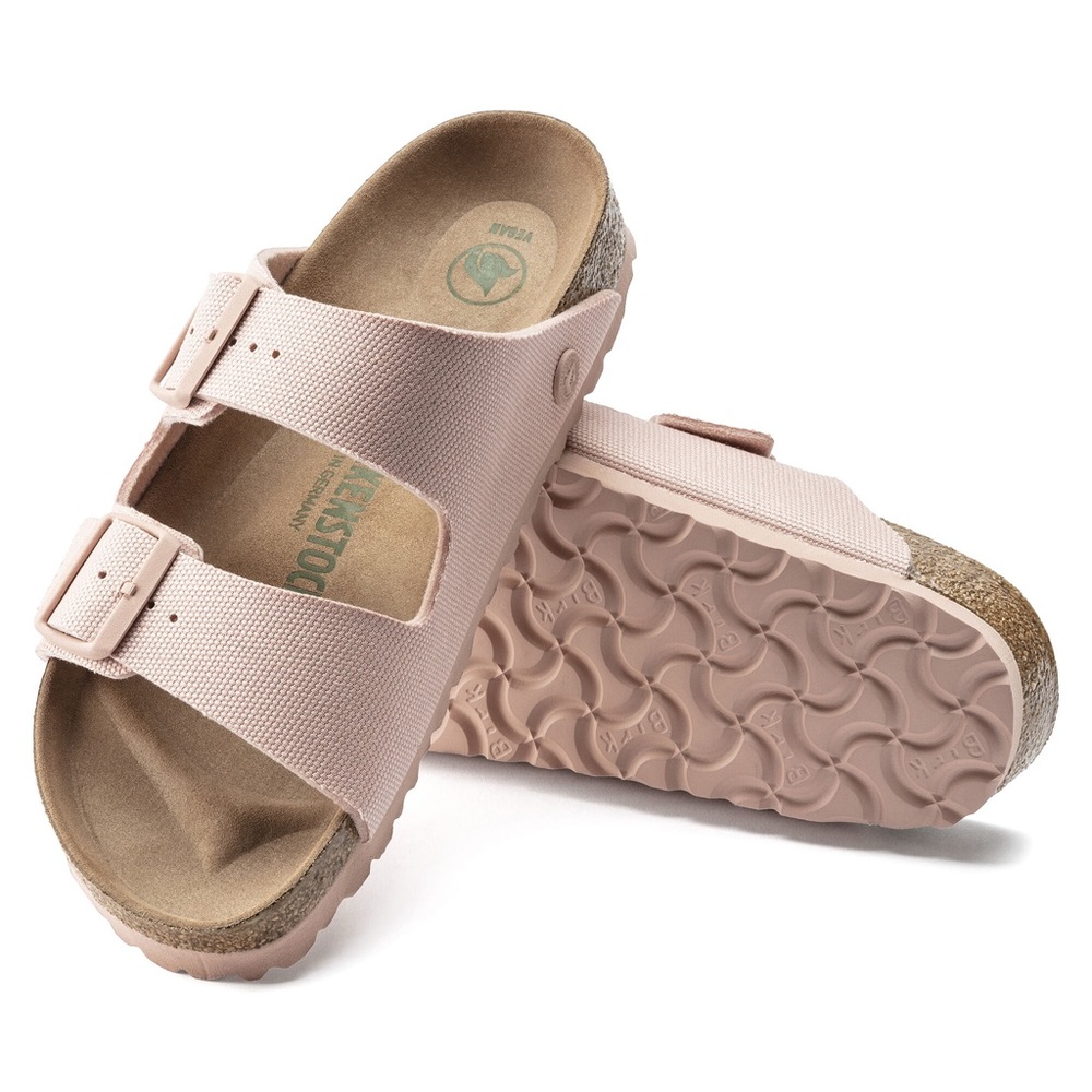 Birkenstock Vegan Women's Soft Pink Double-Buckle Slide Sandal, size 8 like new